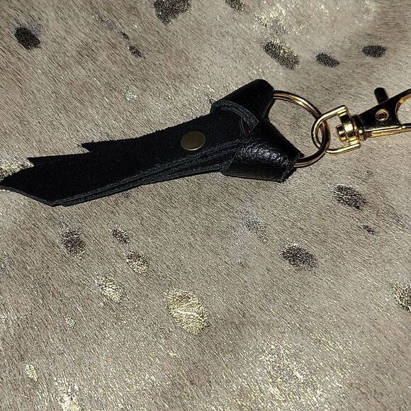 Designed for Joy  Animal Hair Clutch Case Pouch Bag Gold Flecks - Picture 3 of 6